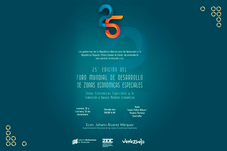 Caracas sede del 25º Foro Mundial de Desarrollo de Zonas Económicas Especiales