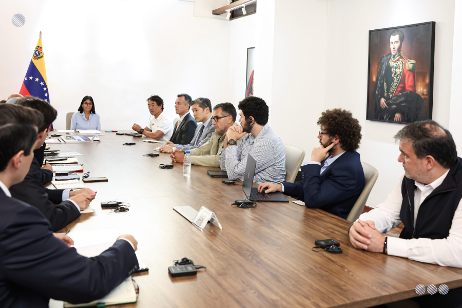 Presidenta Delcy Rodríguez se reúne con empresas de ingeniería sísmica Miyamoto International y TFI Solutions