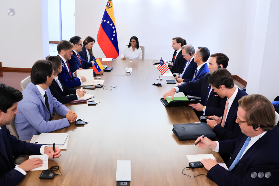 Presidenta Delcy Rodríguez dirige encuentro con delegación de alto nivel proveniente de EE.UU.